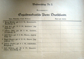 Gemeineratswahl 1929 - Liste der SPD für den Markt Garmisch