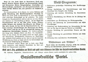 Gemeinderatswahl 1929 - Wahlprogramm der SPD: "Für eine starke Linke..."